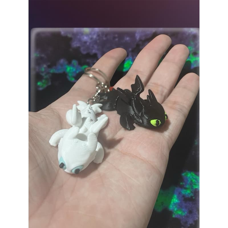 Chaveiro banguela fúria da noite e fúria da Luz - como treinar o seu dragão