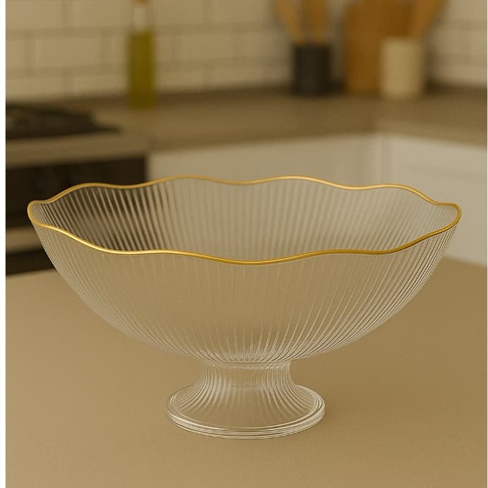 Fruteira Saladeira Organizador Multiuso De Frutas Tipo Aparência de Vidro Transparente Resistente Saladeira de Acrilico