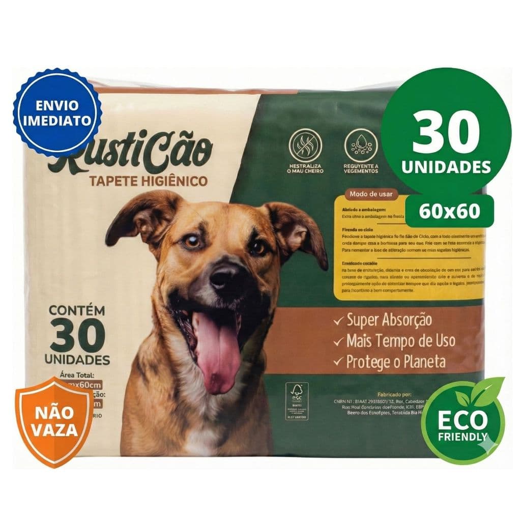 🐶 Tapete Higiênico Cães 30 Unidades Super Gel | Não Vaza | Promoção Lançamento