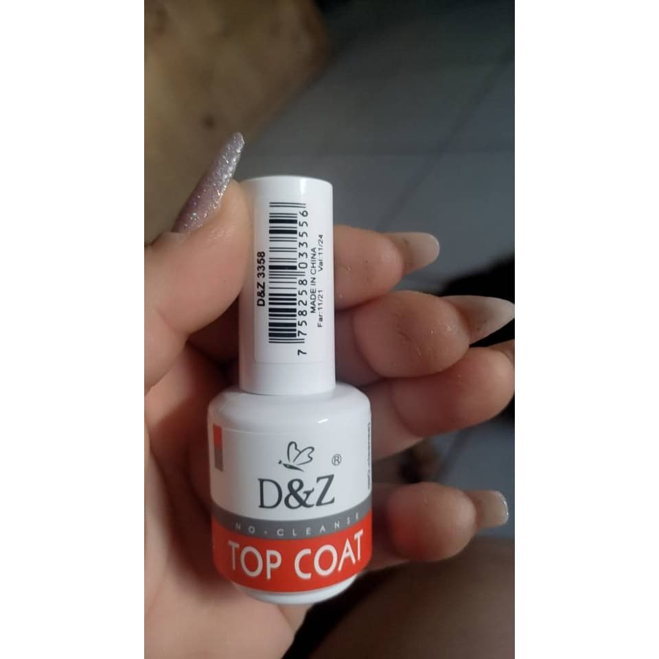 Top Coat Para Unhas 15 ml D&Z – Secagem Rápida – Ultra Brilho – Alta Durabilidade – Profissional