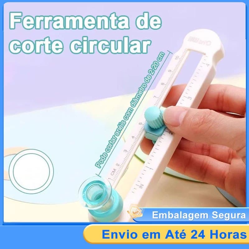 360 ° Cortador De Bússola 2-20cm Cortador Circular De Papel De Com Balança Ajustável Portátil