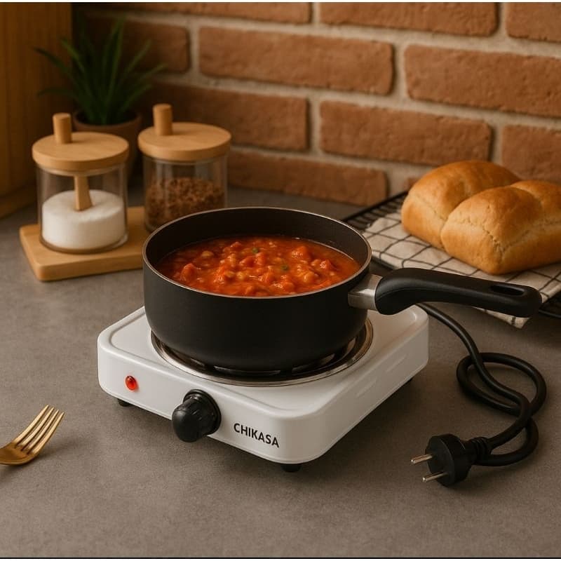 Fogareiro Fogão Eletrico Interbras C20PY / 1 Boca / 1000W /110- 220V - Preto branco envio imediato