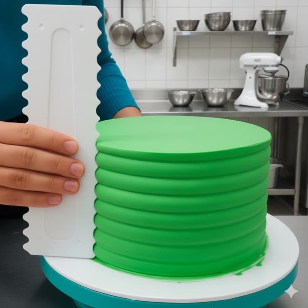 Kit 4 Espátula em Acrílico para Bolo Alisadoras Decoração Raspadores Confeitaria