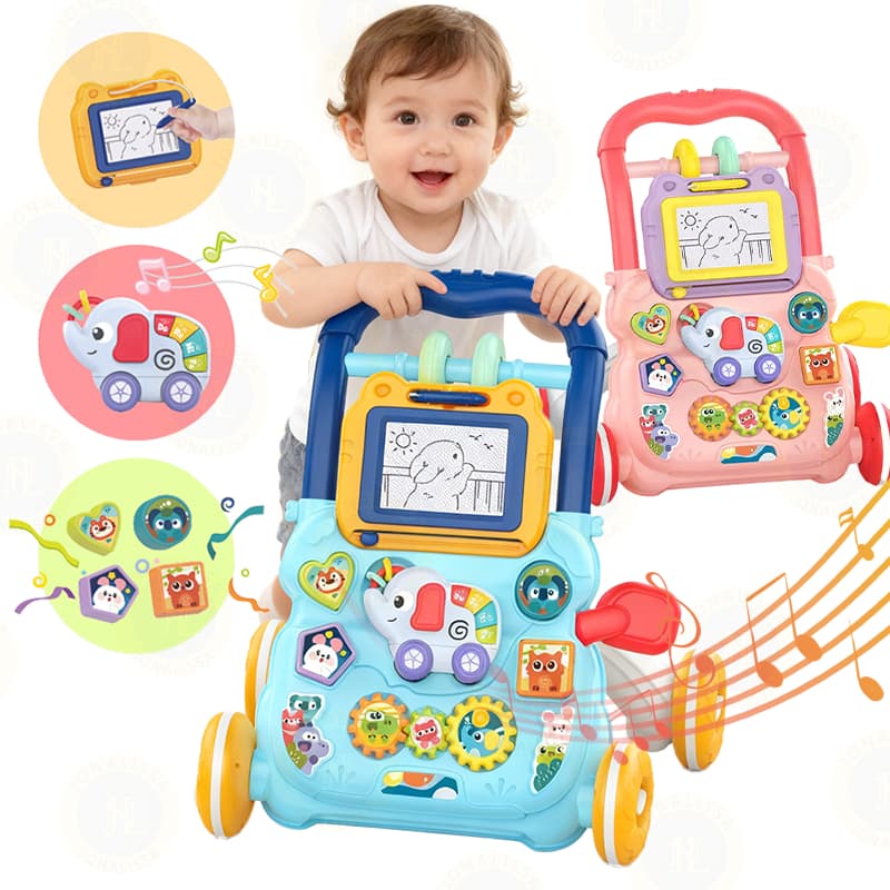 Andador Infantil Empurrador Musical Didático Educativo Quadro Magico Educativo Bebê Menino e Menina