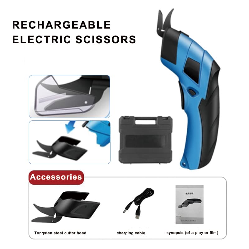 Tesoura Elétrica Recarregável USB-C - Corte Rápido, Preciso e Ergonômico para Artesanato, Costura e DIY-CASA BEAUTY