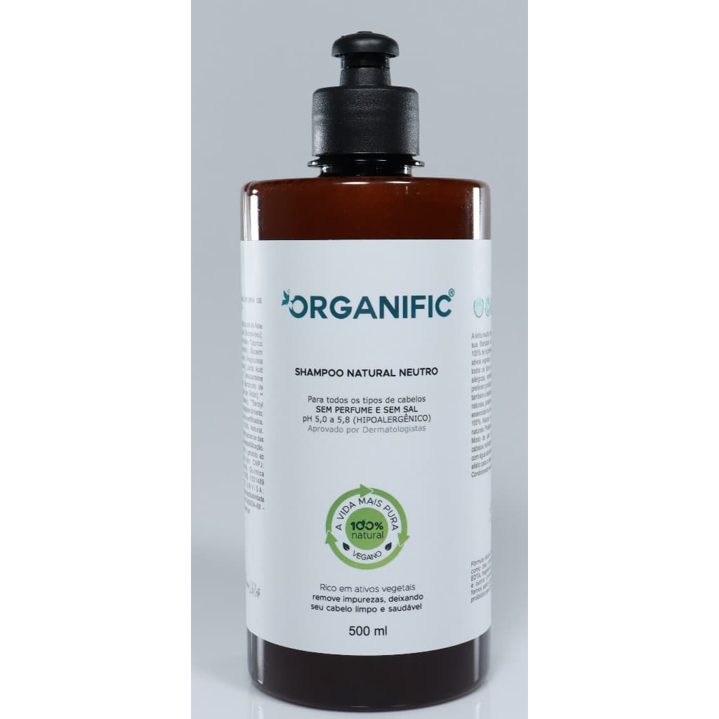 Shampoo Neutro Orgânico Natural Vegan Sem Perfume Hipoalergenico Aprovado IBD 100% Natural - Organific