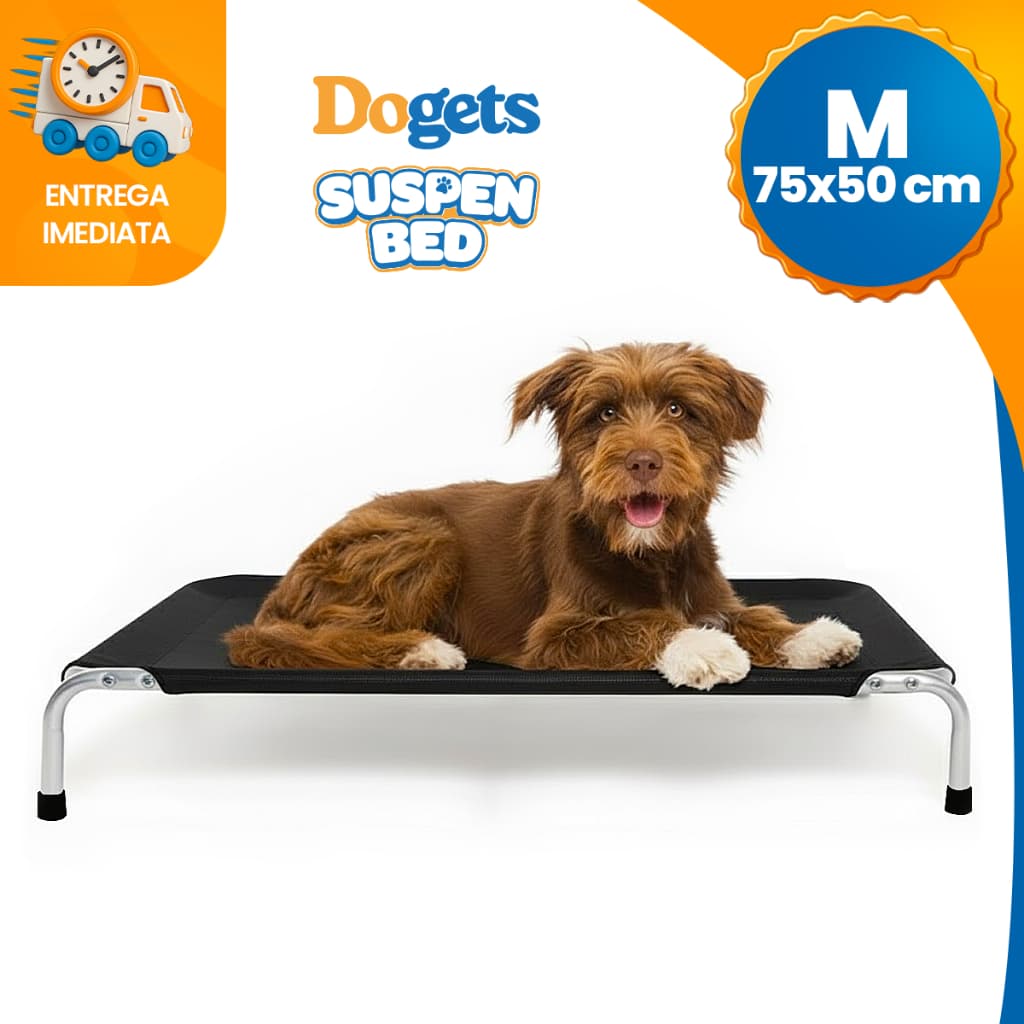 Cama Para Cachorro Suspensa Em Aluminio Elevada Pet Cachorro 75x50cm Tamanho M Dogets