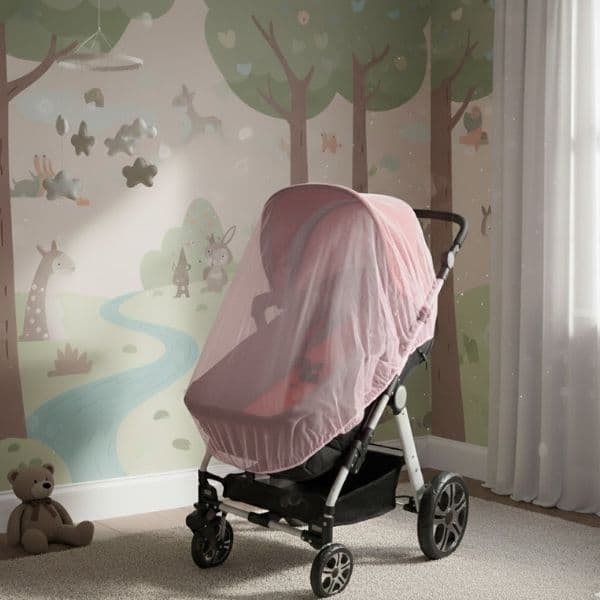 Mosquiteiro para Carrinho de Bebê Universal com Elástico em toda volta