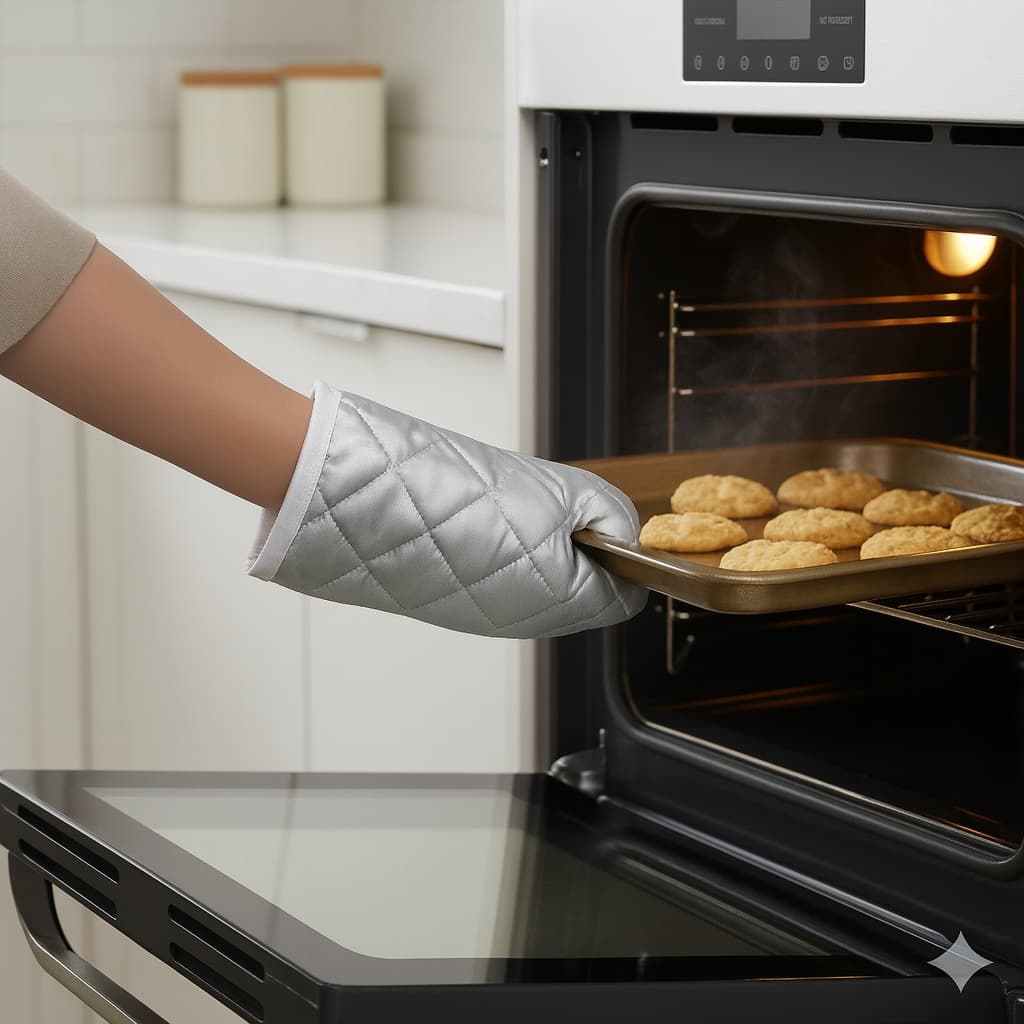 Luva Térmica Para Forno Fogão Cozinha Quentel Cinza.