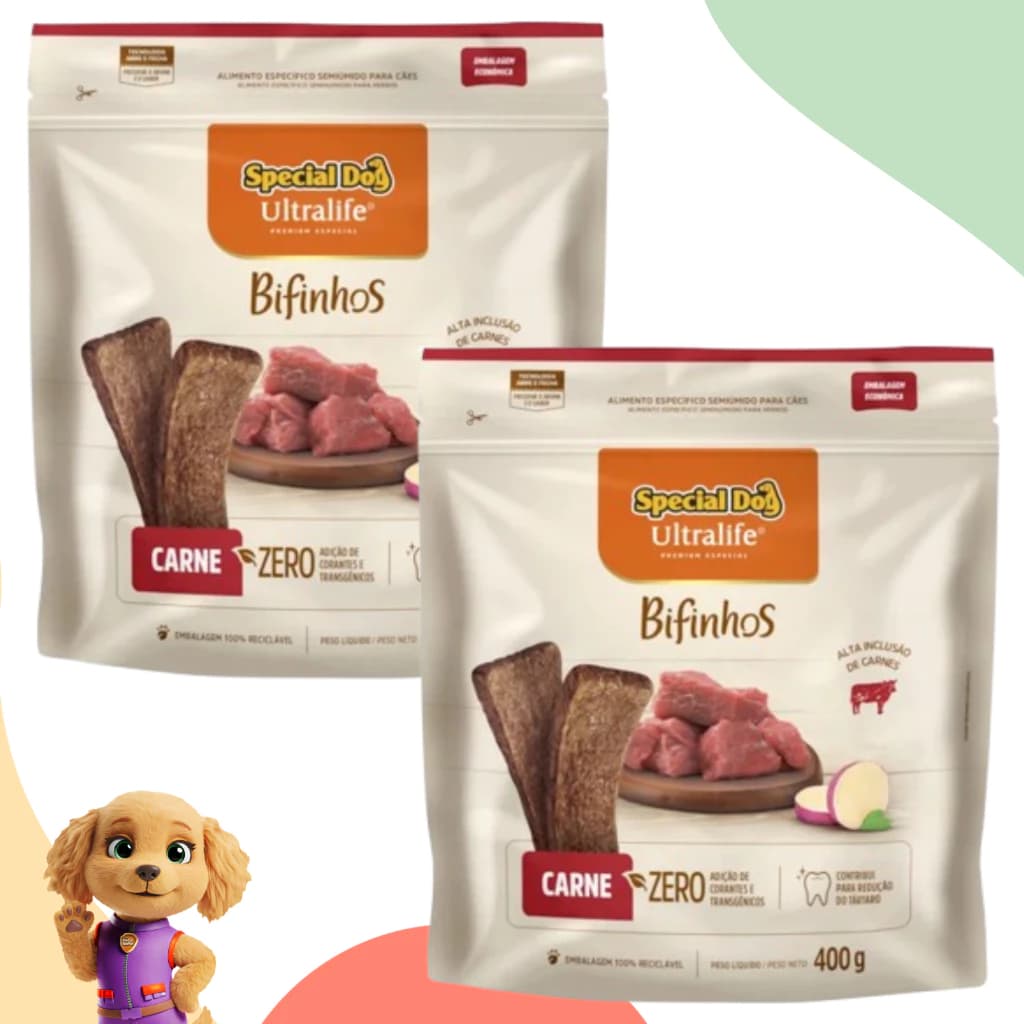 Bifinhos Sabor Carne - Special Dog Ultralife 400g - 2Un