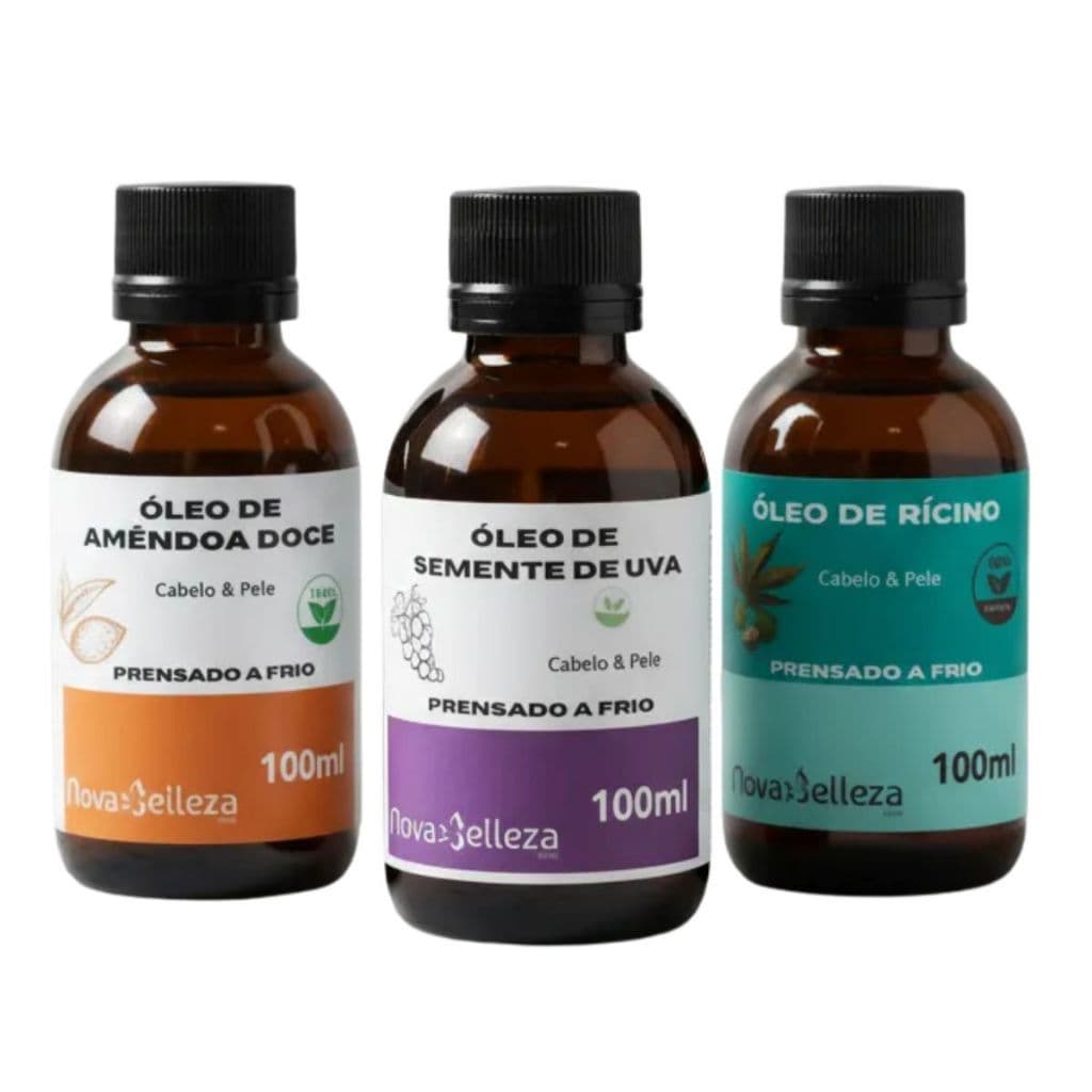 Óleo Vegetal 100% Puro Prensado a Frio para Hidratação Umectação Capilar 100ml