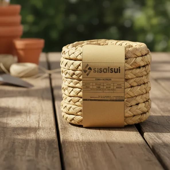 Corda Trança Palha Taboa Importada 10m X 10mm Sisalsul