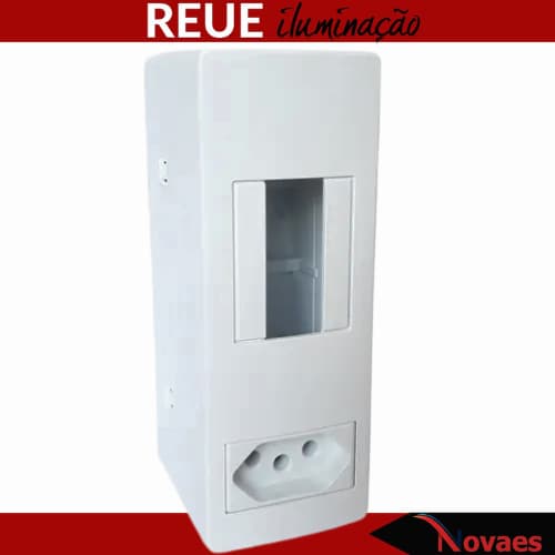 Caixa Disjuntor Bipolar Sobrepor Proteção Slim Tomada 20A