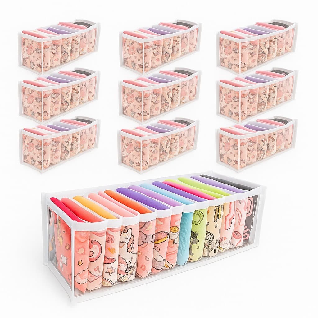 Kit 10 Colmeias Organizadora Transparentes Branca P Gavetas, Closet