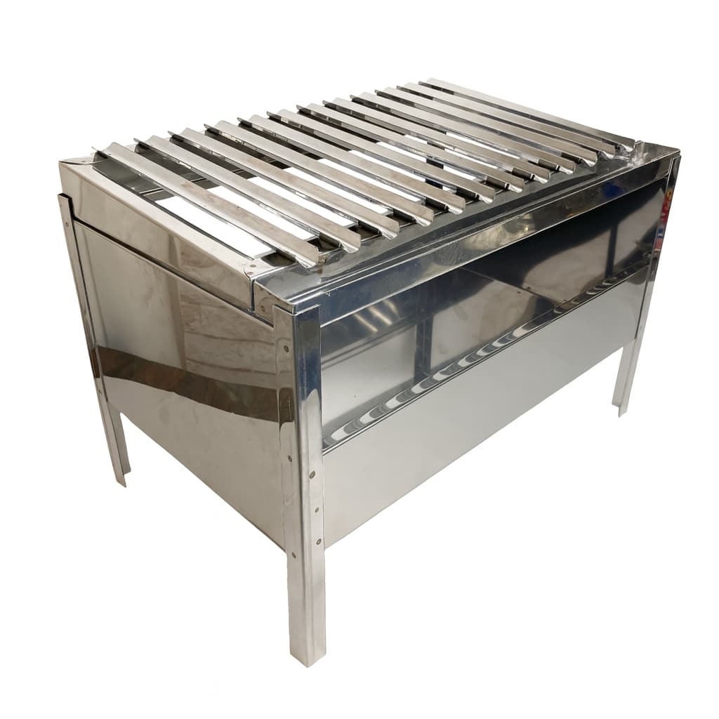 Mini Churrasqueira Movel Parrilla Argentina  Portátil Inox Bancada Camping Campeira