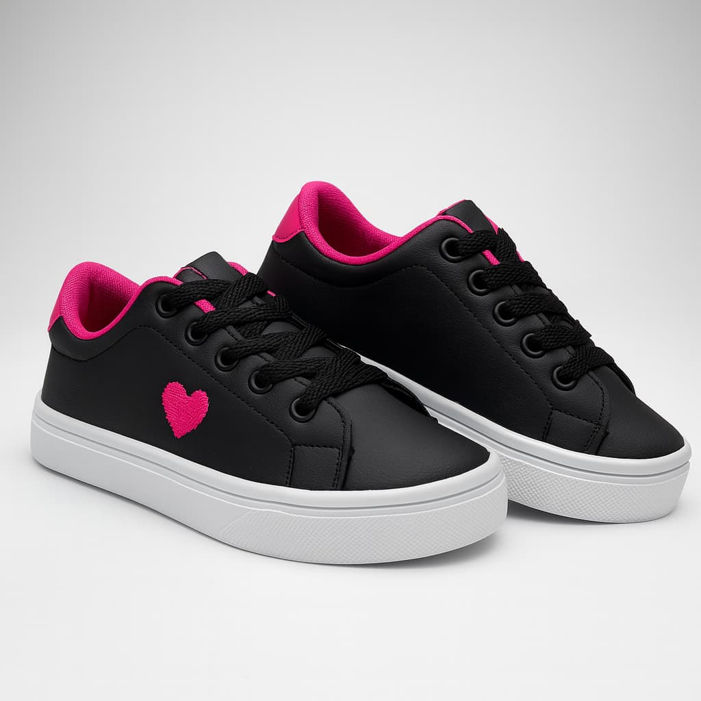 Tenis Feminino Infantil Menina Casual Dia a Dia Confortavel Caminhada