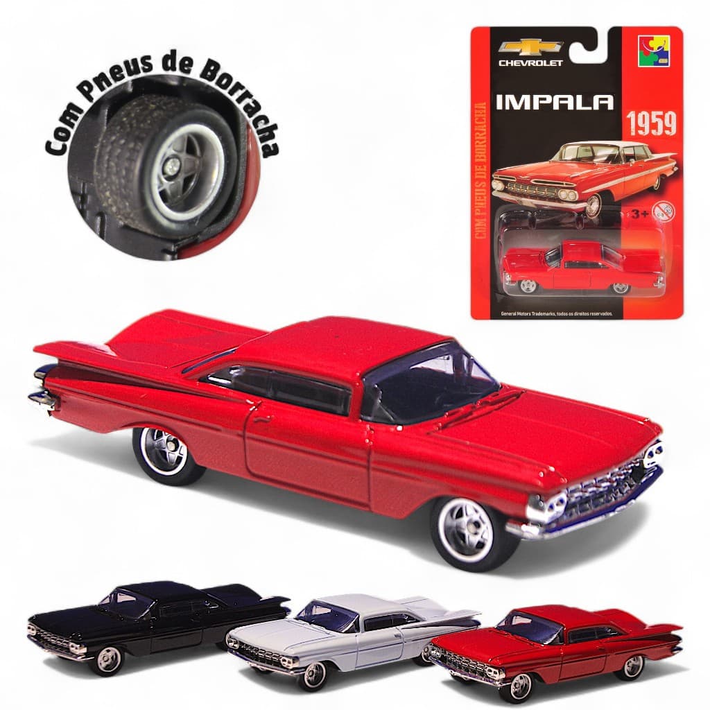 Carrinho Miniatura Cks Sport 1:64 Impala Coupe Borracha