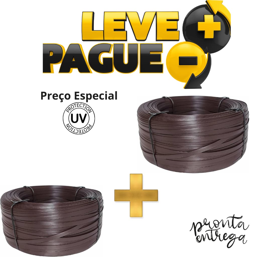 kit Dois Rolo (50M)de Fibra Sintética Junco 10mm Para Corda e Trançados Artesanal