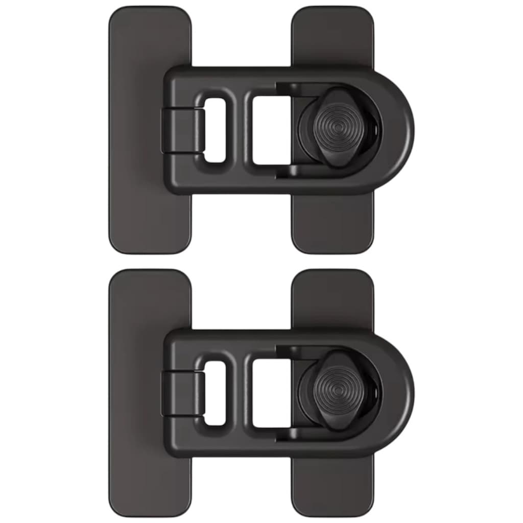 Kit 2 Travas Segurança Tipo Gancho Portas Geladeira Armários