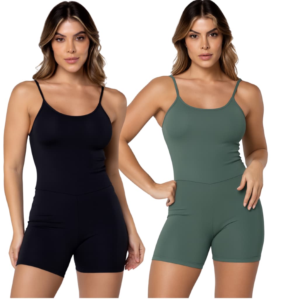 Macaquinho Slim Run Modelador  Poliamida Sem Transparência Academia Crossfit Corrida BeachTennis