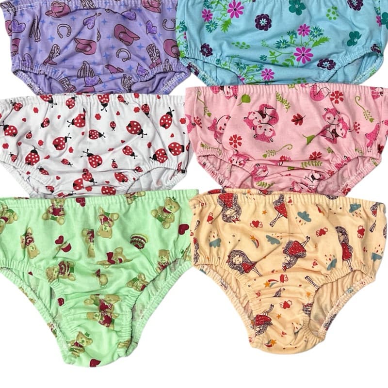 kit 10 Calcinha feminina infantil 100% Algodão 1 a 10 anos MENINA calcinha criança