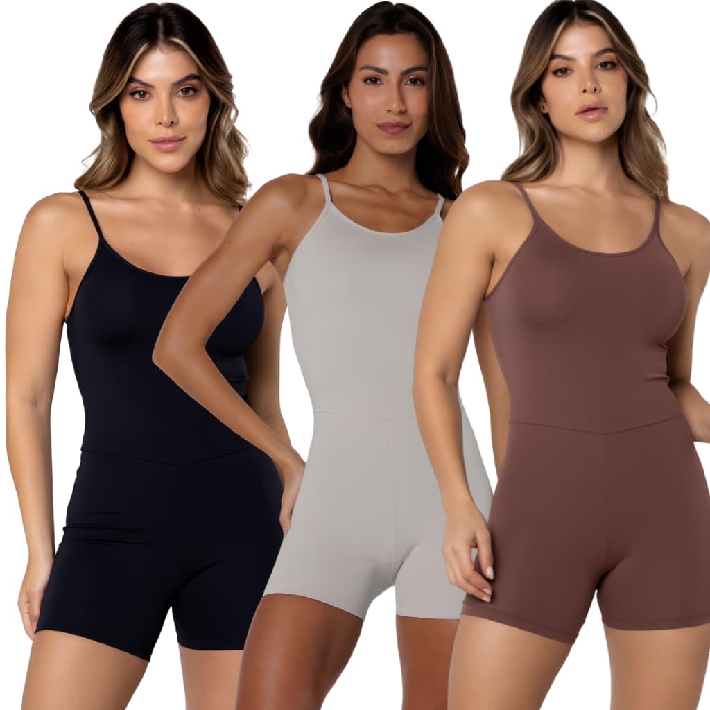 Macaquinho Zero Transparency Poliamida Premium Modela Corpo Academia Feminino Cinza Espacial