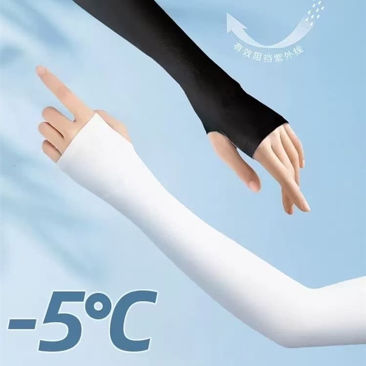 KIT Manguito Seda Proteção Solar Contra Raios UV Fresco e Fina Braço Respirável 40cm