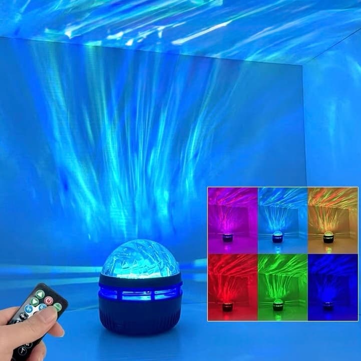 Luminária De Projeção Luz Aurora LED Noturna Com Controle