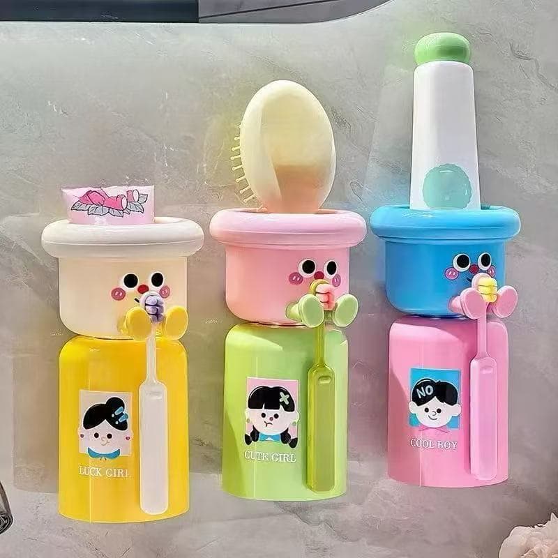 Suporte Magnético Para Escova De Dentes Dopamina,Não Perfurado ,Copo De Pasta De Dente Monta