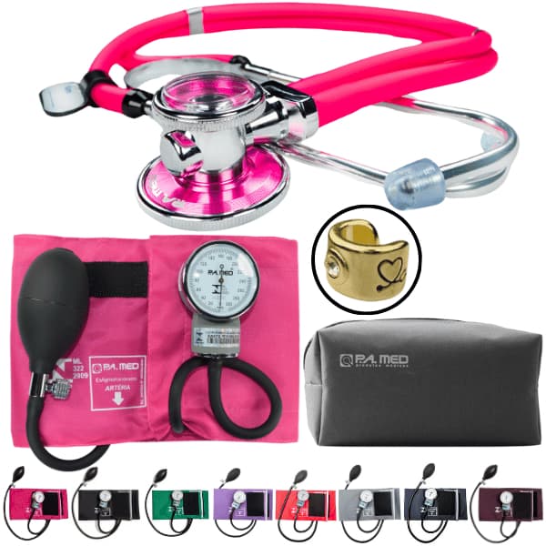 Aparelho Pressao Kit Enfermagem Estetoscopio Rappaport PA MED Esfigmo Case Protetora