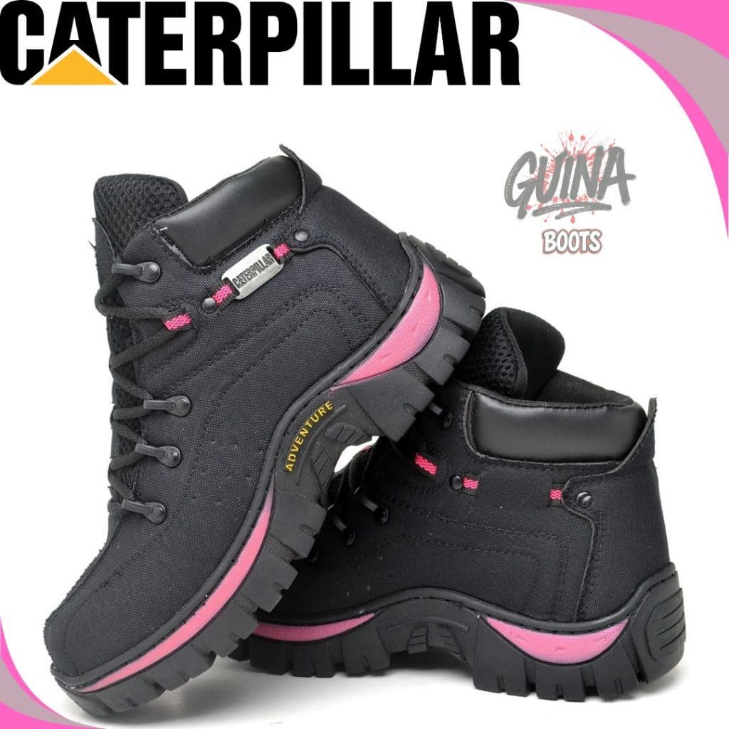 Bota Botinha Feminina Caterpillar Coturno Adventure Lona Reforçada