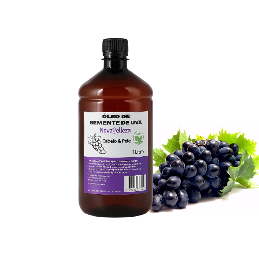 Óleo de Semente de Uva 100% Puro Prensado a Frio Para Massagem Umectação Capilar