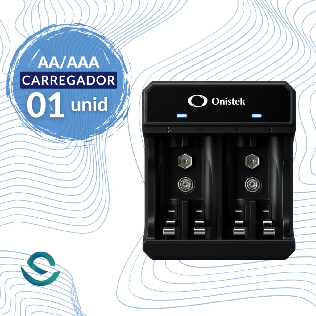 Carregador Para Pilhas AA/AAA Pequena Palito Type-C Carga Rápida