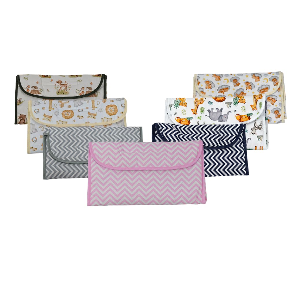 Trocador Portátil  Fralda Lenço Umedecido Acolchoado Com Plástico Impermeável Dobrável Dois Bolsos .