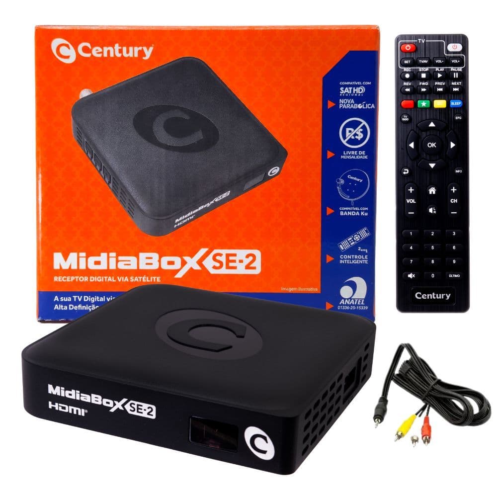 Receptor Century Midiabox SE-2 HDTV Sat HD Regional H265