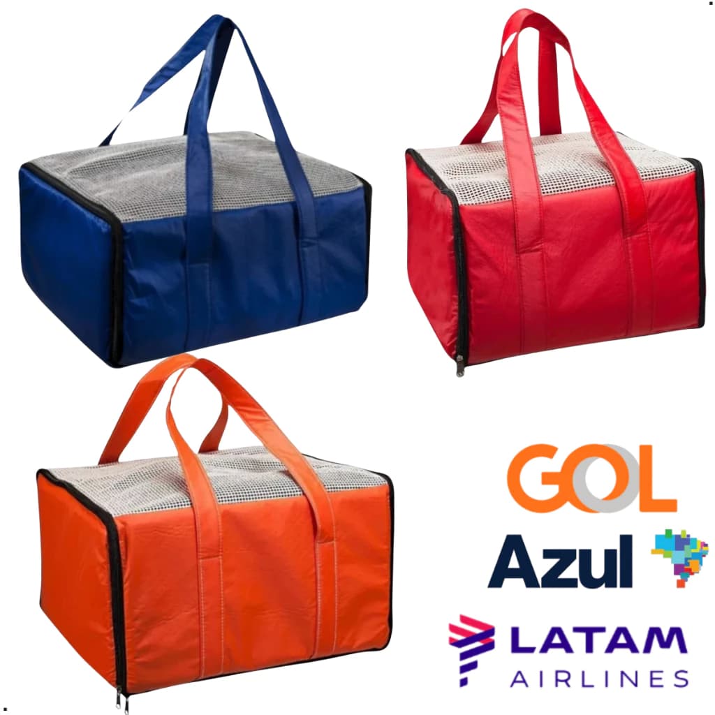 Bolsa de Transporte Para Cães e Gatos Padrão ANAC Cia Aéreas Gol Azul Latam Promoção Envio Imediato