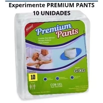 fraldas calcinha geriátricas roupa intima (calcinha)  10 unidades. PREMIUM PANTS.