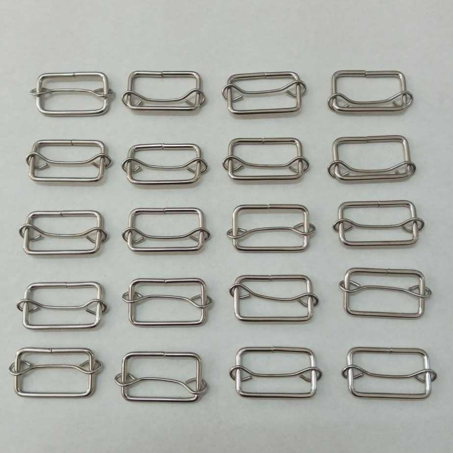 Regulador de metal 30mm - Niquel | Contém 20 reguladores | Para alça de bolsas e cintos