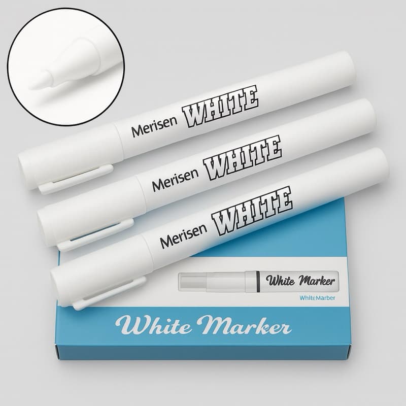 Kit 3 Canetas Branca Permanente Marcadora Pinta Pneu Prova D'Água Retoque e Reparos Artística