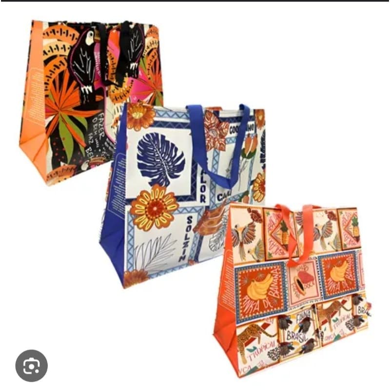 Bolsa C/ Alça Biodegradável Compras Multiuso 45x40cm Grande Modular