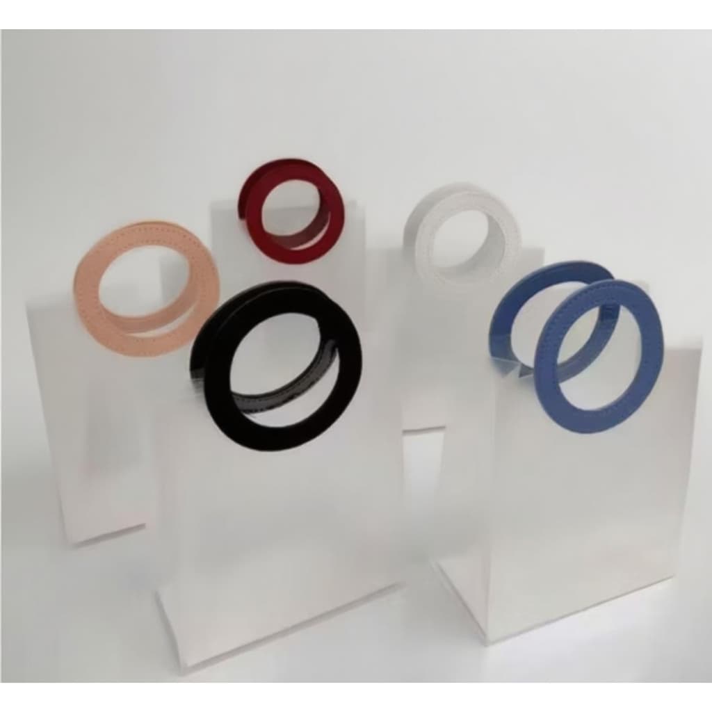 10 Bolsas Sacola Plástica De Presente Fosca Alça Redonda Em Cores 3  Tamanhos