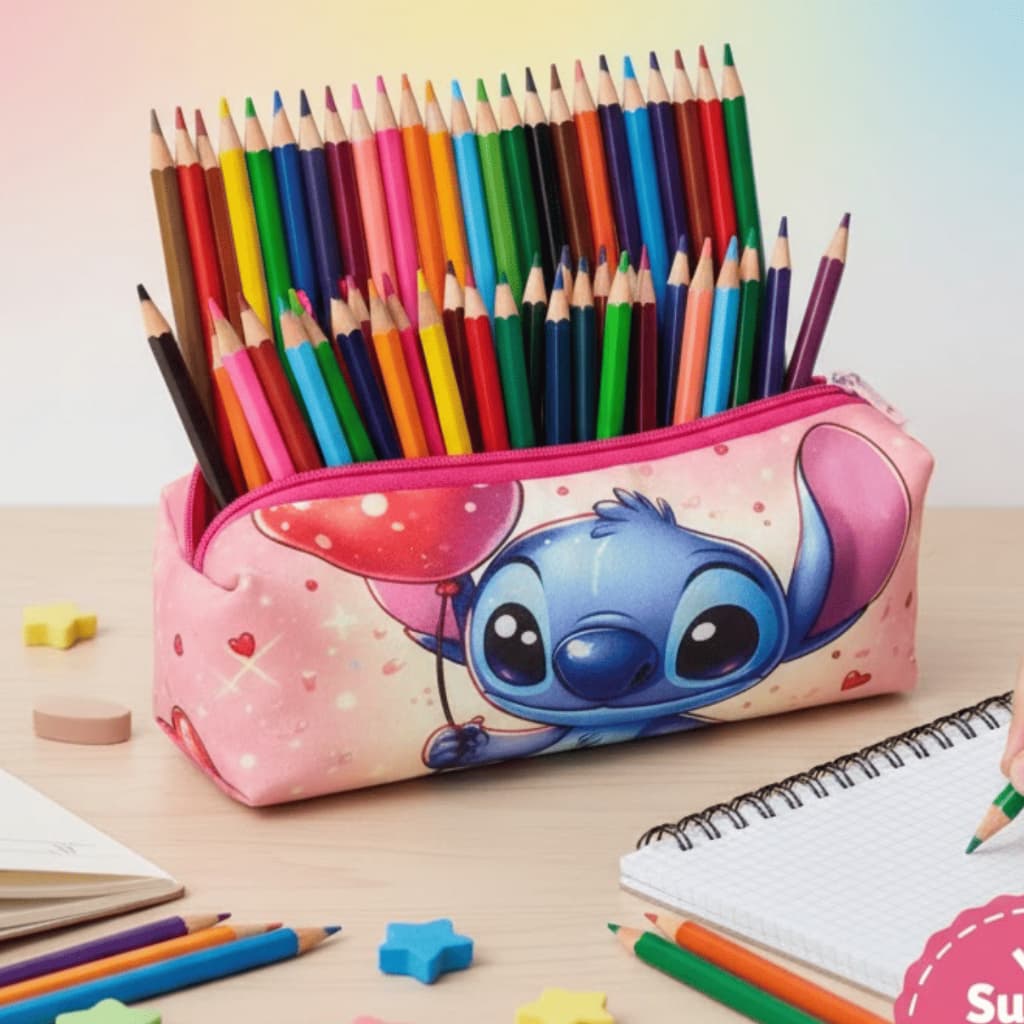 Bolsa Lilo Stitch Estojo Infantil Bolsinha de Lápis estojo Menina e Menino