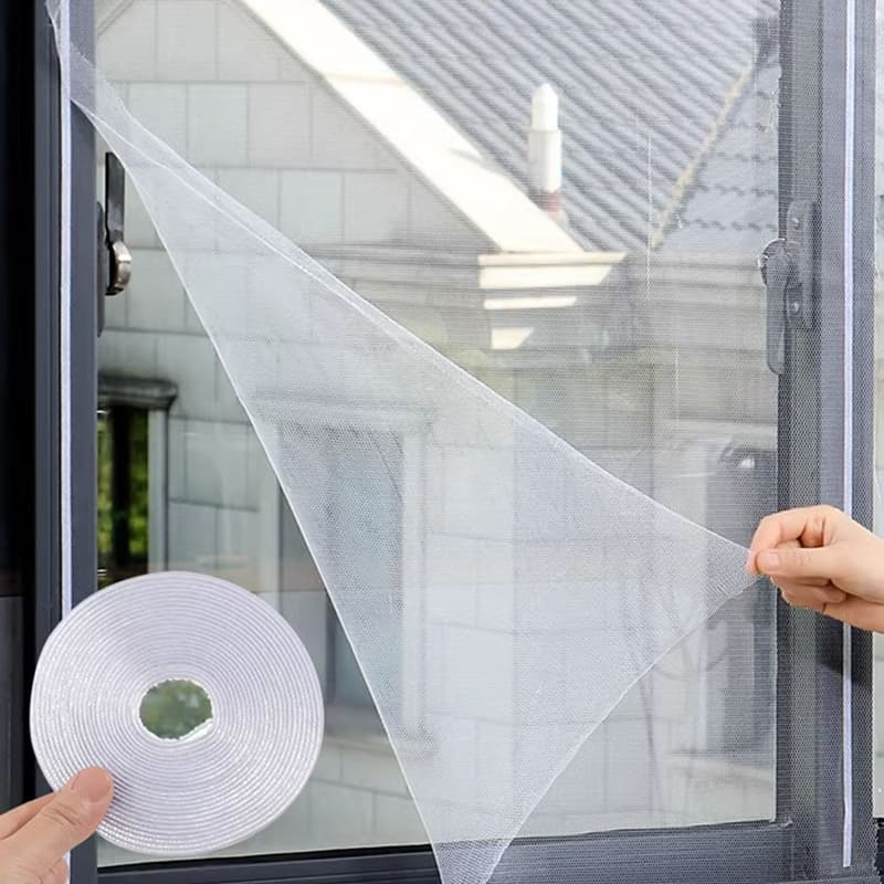 Mosquiteiro Janela 150x180cm Tela - Anti-inseto Velcro Pernilongo Autocolante Removível