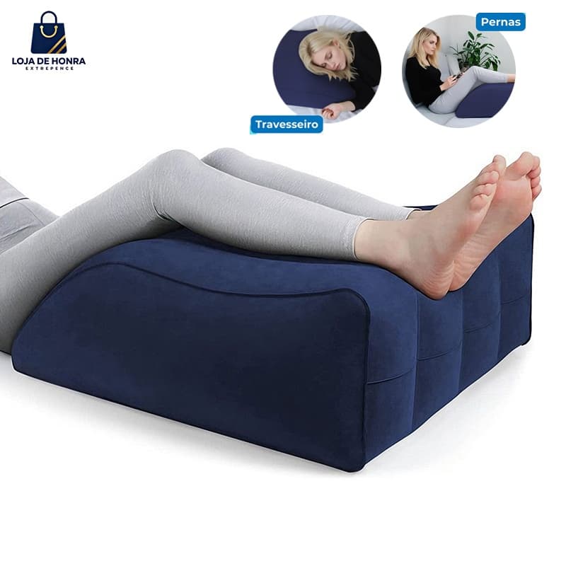 Almofada Inflável Apoio Pé Pernas Portátil Cunha Elevada