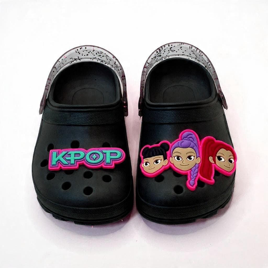 Sandália Infantil Feminina KPOP Divertida Antiderrapante Anatômica Macia Passeio Escolar Moda EVA