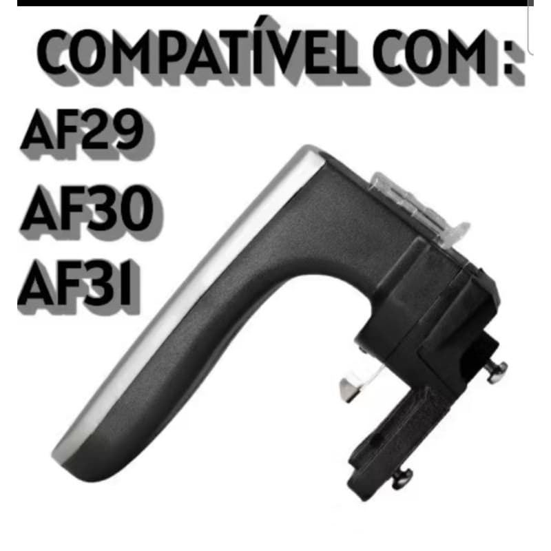 Compativel Com Cabo Puxador Mondial Air Fryer AF-29 - AF-30 - AF-31 Preto + Parafusos (Encaixe Redondo)7002