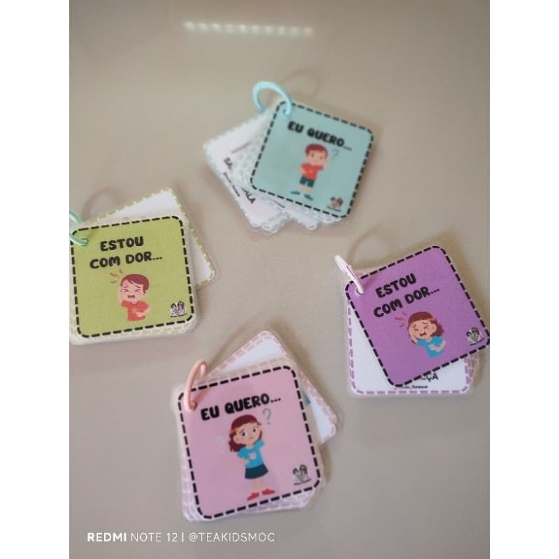 CHAVEIRO DAS EMOÇÕES /EU QUERO /ESTOU COM /PLASTIFICADOS//ADAPTADOS PARA AUTISTAS