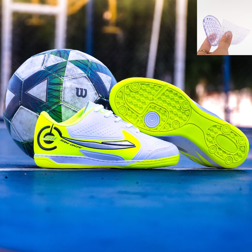 Chuteira Futsal Salão PROFISSIONAL colada e costura Bumb Oferta unica Quadra salão