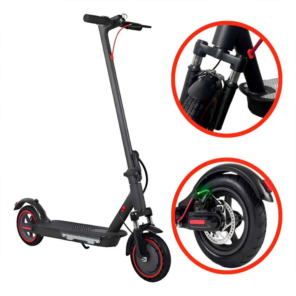 Patinete Elétrico Adulto 500w Profissional Até 150Kg C/Conexão APP Bluetooth Freios a Disco E Luz LED Sinalização