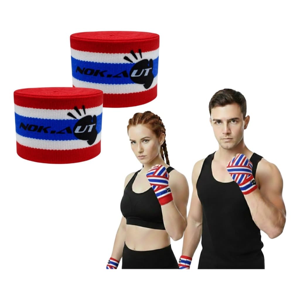 Bandagem Elástica 3m Ajustável Velcro Boxe Muay Thai Nokaut